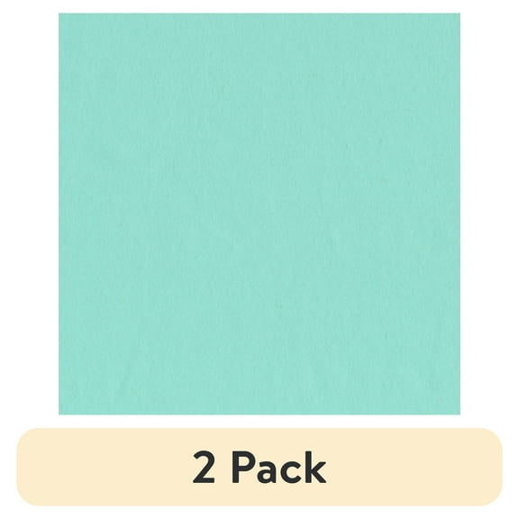 (2 pack) Mainstays 42" x 1.5 yd Cotton Lightweight Flannel Solid Precut, Mint