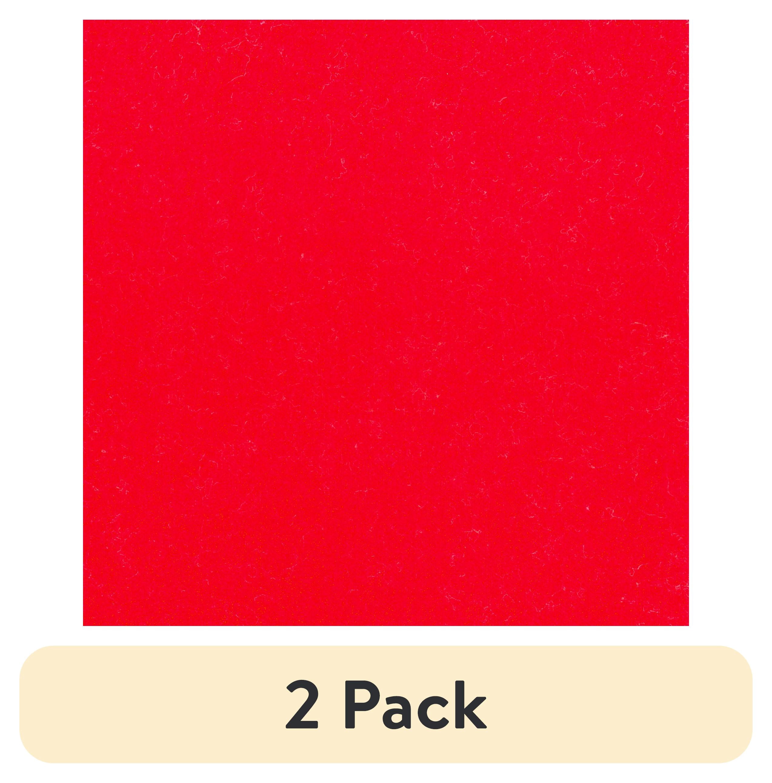 (2 pack) Mainstays 1.5 Yards 100% Cotton Light-weight Flannel Solid, Red, 42" Wide for Crafts
