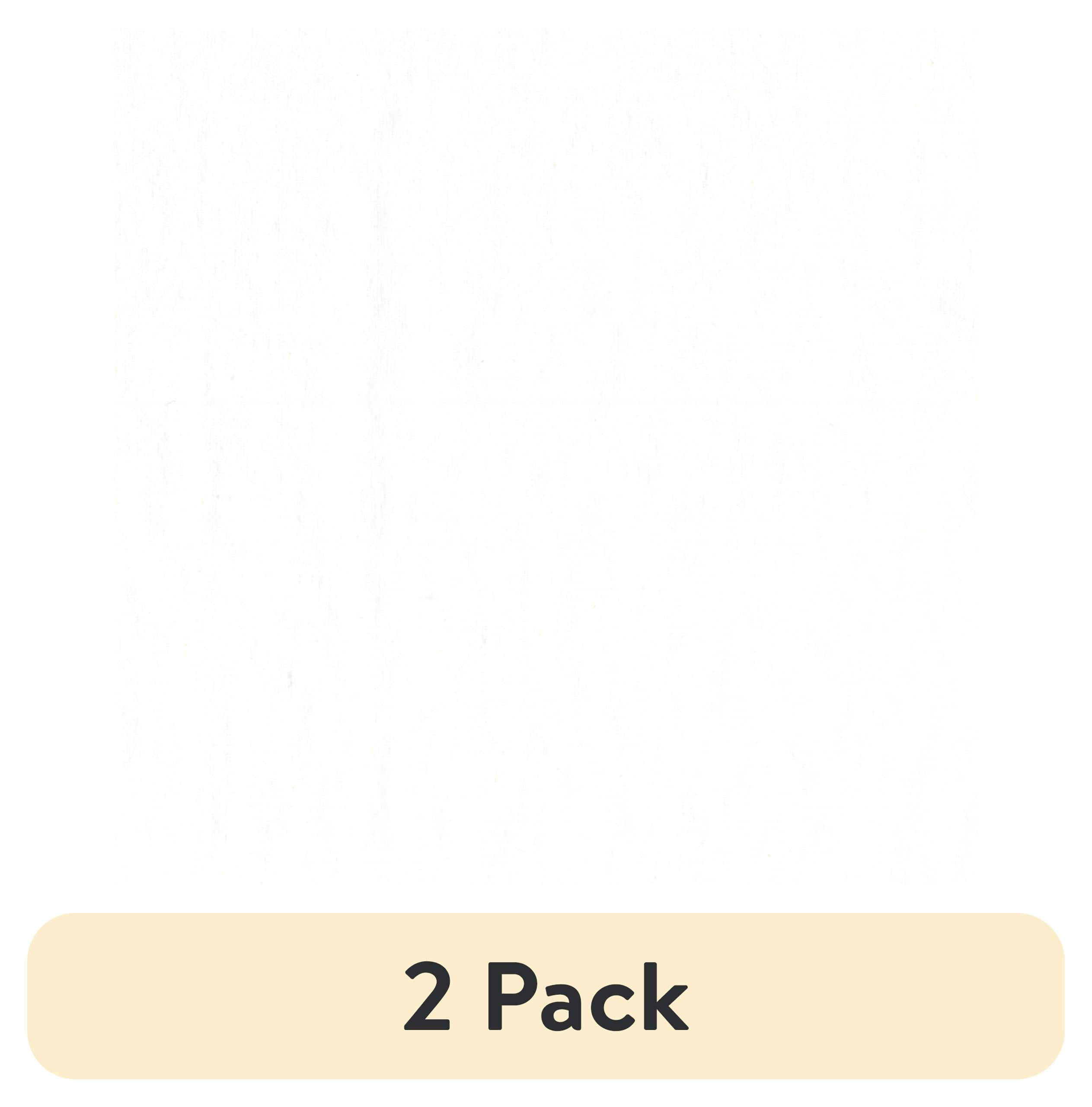 (2 pack) Mainstays 1.5 Yards 100% Cotton Light-weight Flannel Solid, White, 42" Wide for Crafts