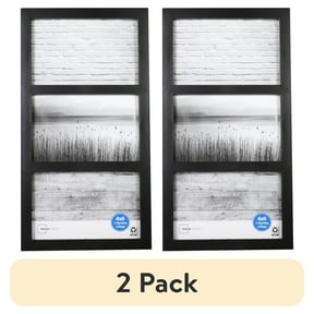 (2 pack) Mainstays 3-Opening 4 x 6 Black Gallery Picture Frame