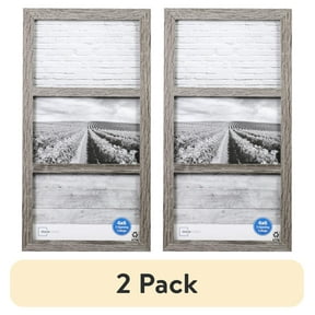(2 pack) Mainstays 3-Opening 4 x 6 Collage Picture Frame, Rustic Gray