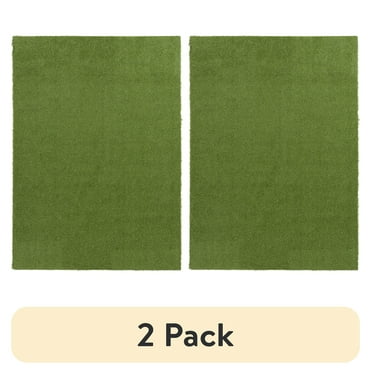 (2 pack) Mainstays 5'x7' Green Faux Grass Outdoor Rug