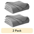 thumbnail image 1 of (2 pack) Mainstays 50” x 60” Fleece Throw Blanket, Gray Flannel, 1 of 6