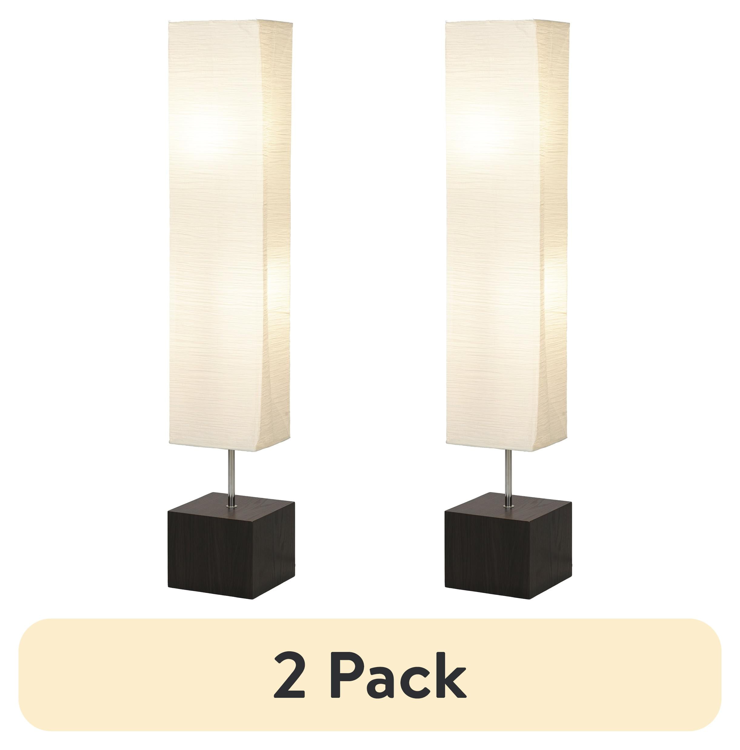 Free Shipping! Mainstays 58 Inch Modern Dark Wood Floor Lamp with White ...