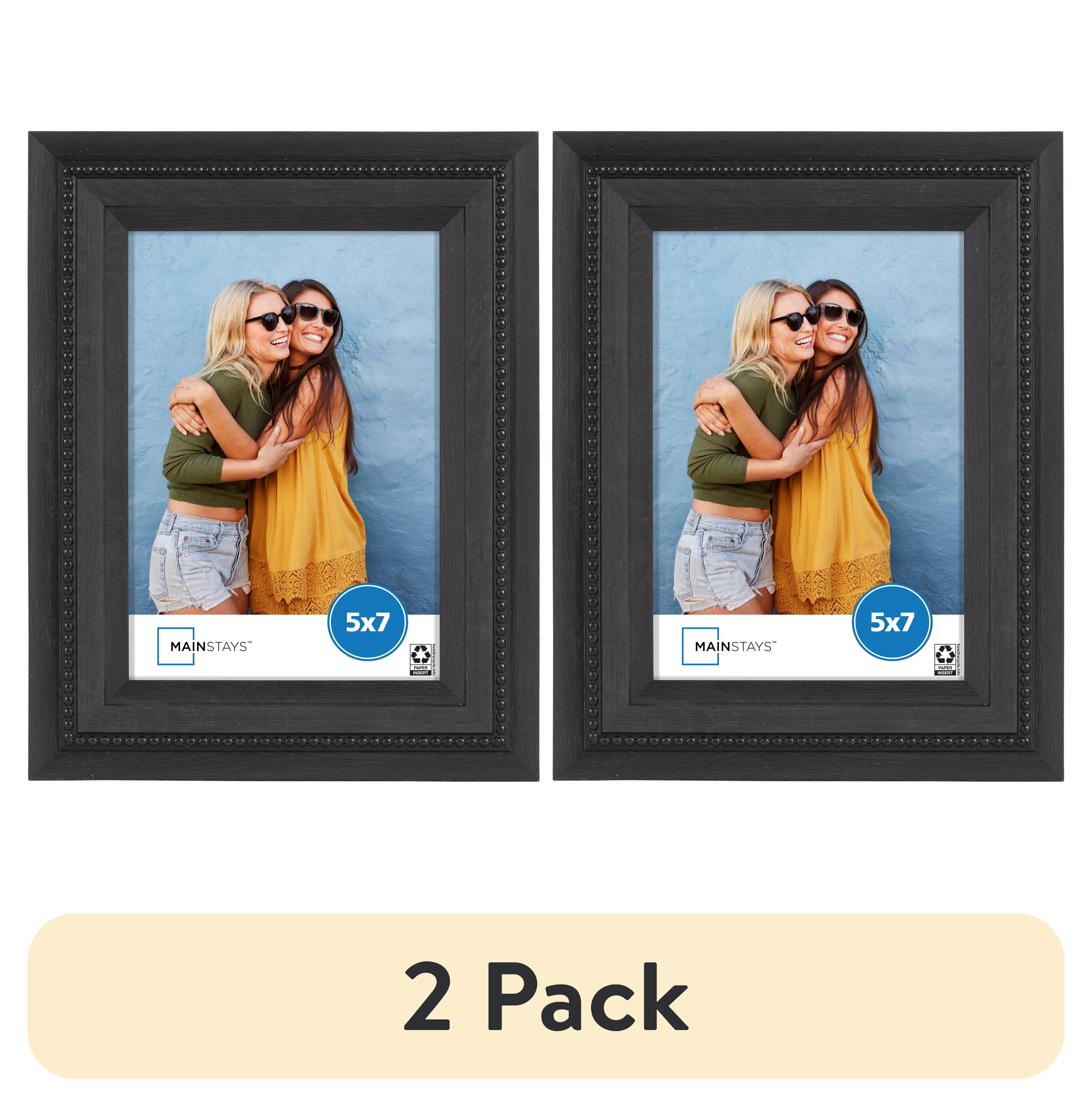 (2 pack) Mainstays 5 x 7 Black Beaded Tabletop Picture Frame