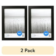 2 pack Mainstays 5 x 7 Black Picture Frame, Tabletop or Wall Display