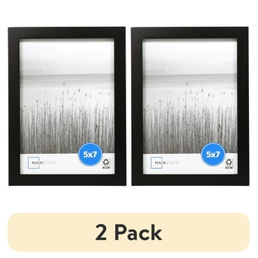 (2 pack) Mainstays 5x7 Linear Gallery Tabletop Picture Frame, Black