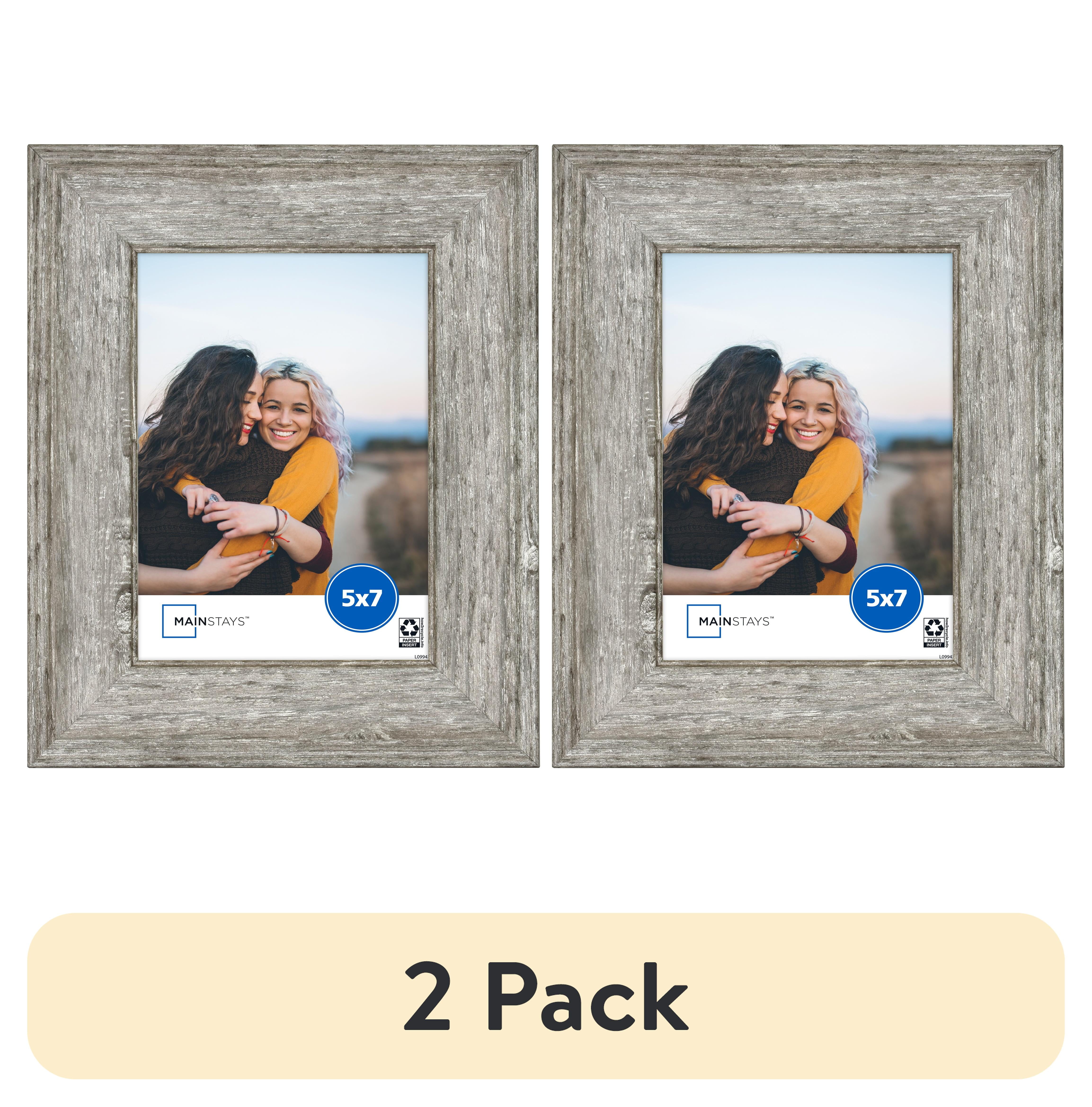 (2 pack) Mainstays – 5x7 Picture Frame – Rustic Gray Tabletop Photo Frame