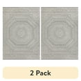 thumbnail image 1 of (2 pack) Mainstays 7'x10’ Woven Gray Medallion Outdoor Rug, 1 of 8