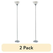 (2 pack) Mainstays 71" Silver Floor Lamp, Modern Design