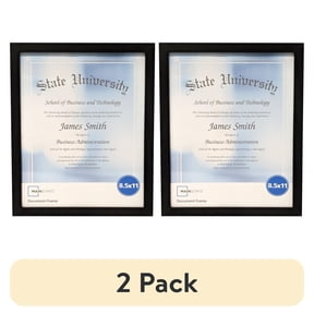 (2 pack) Mainstays – 8.5x11 Picture Frame – Black Document Wall Photo Frame