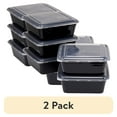 thumbnail image 1 of (2 pack) Mainstays 8 Cup Tall Square Meal Prep Food Storage Container, 5 Pack, 1 of 7