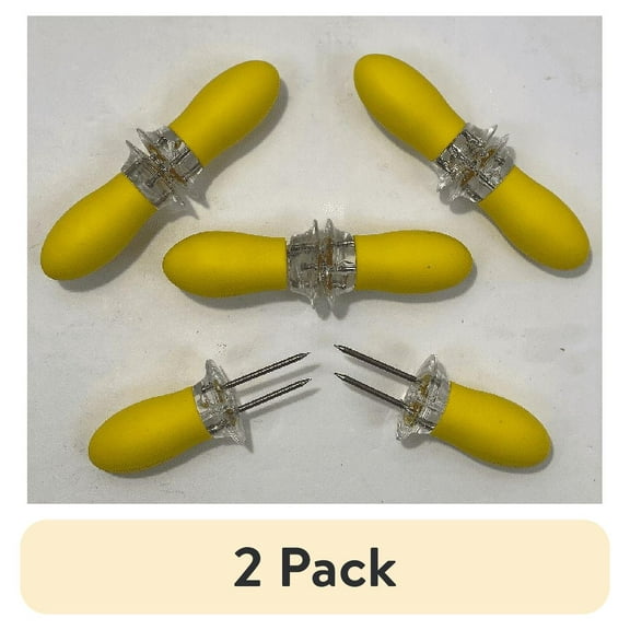 (2 pack) Mainstays 8pk Corn Skewers Yellow and Stainless