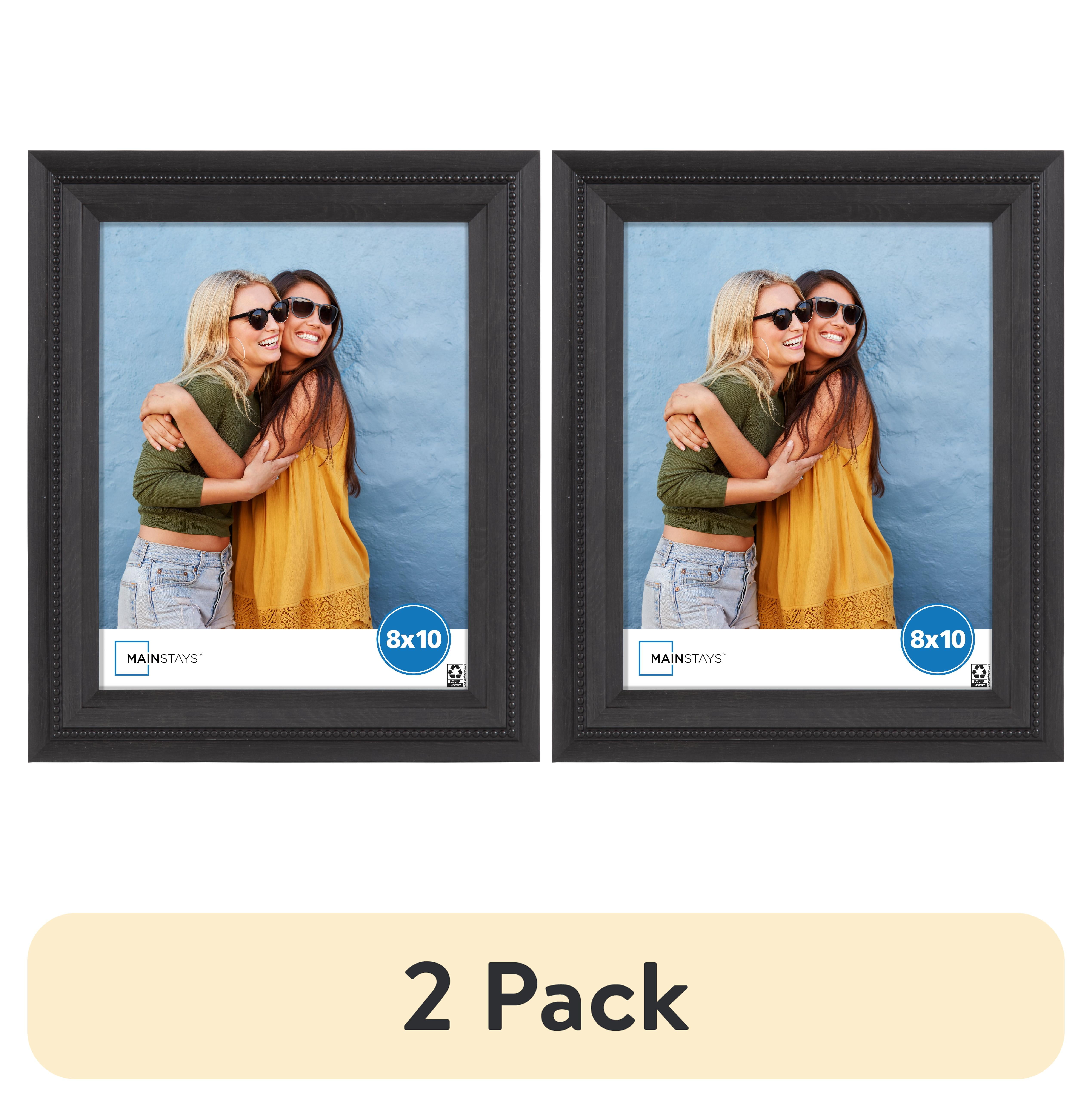 (2 pack) Mainstays – 8x10 Picture Frame – Black Beaded Tabletop Photo Frame