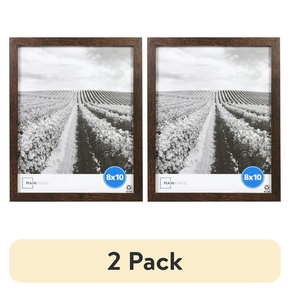 (2 pack) Mainstays – 8x10 Picture Frame – Brown Linear Program Tabletop Photo Frame