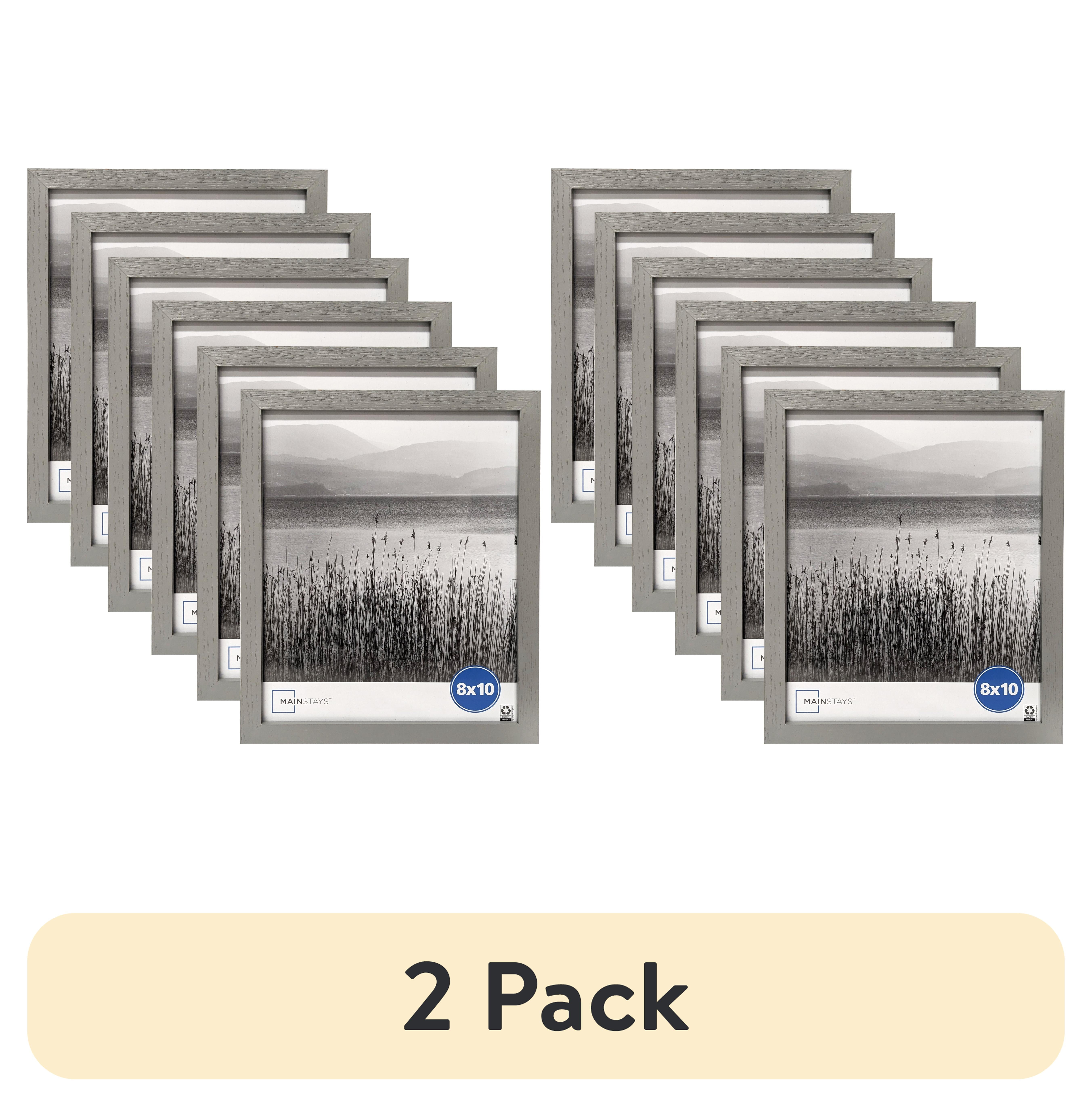 (2 pack) Mainstays 8x10 Linear Gallery Wall Picture Frame, Gray, Set of 6