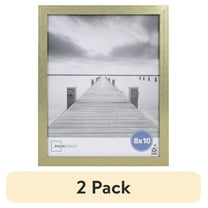 (2 pack) Mainstays – 8x10 Picture Frame – Gold Linear Program Tabletop Photo Frame