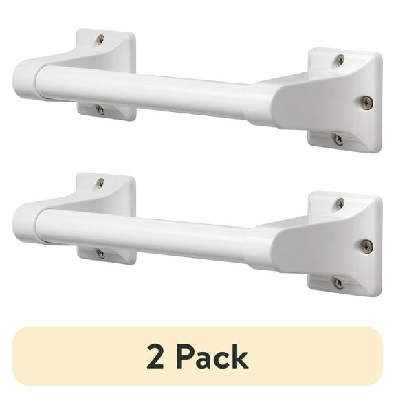 (2 pack) Mainstays 9" Assist Bar with 7/8" Diameter for Bathroom and Shower Installation, White