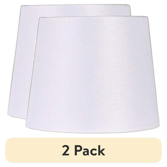 (2 pack) Mainstays 9" White Lamp Shade with Spider Fitter