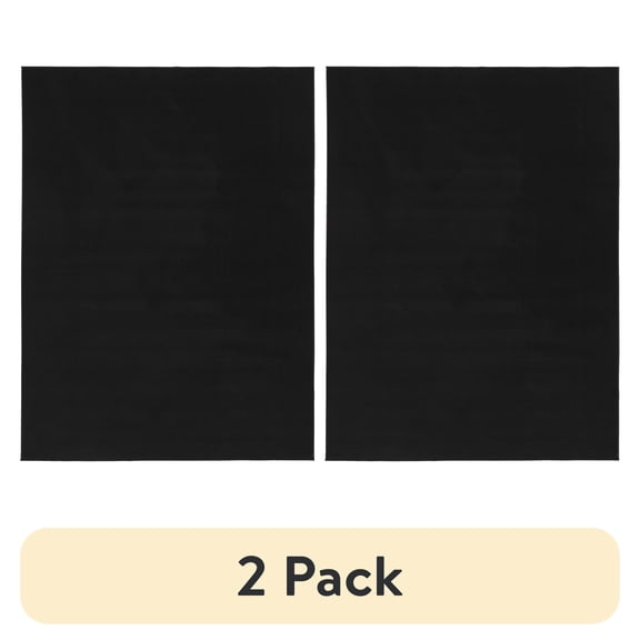 (2 pack) Mainstays Titan Indoor Utility Area Rug, Black, 90 in x 118 in