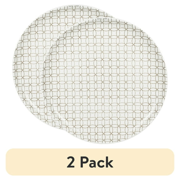 (2 pack) Mainstays Alessandra Brown 4-pack Stoneware Dinner Plate Set, 10.5"