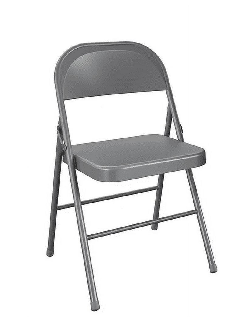 2 pack) Mainstays All-Steel Metal Folding Chair, Gray - Walmart.com