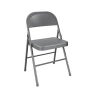 2 pack Mainstays All-Steel Metal Folding Chair, Gray