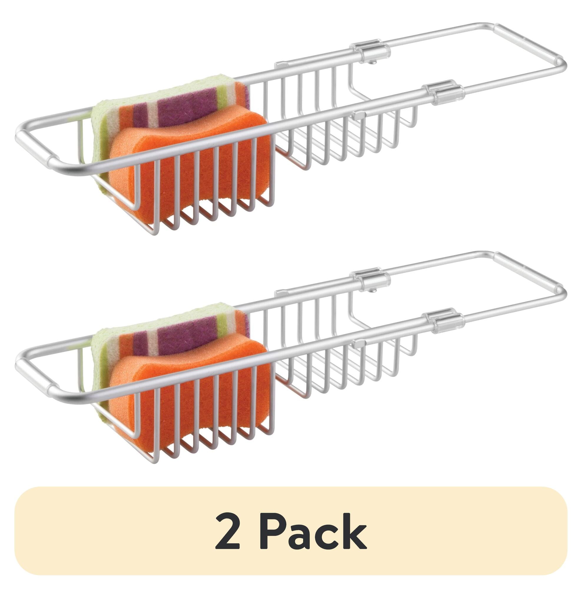 (2 pack) Mainstays Aluminum Silver Over The Sink Caddy Basket, Multi ...