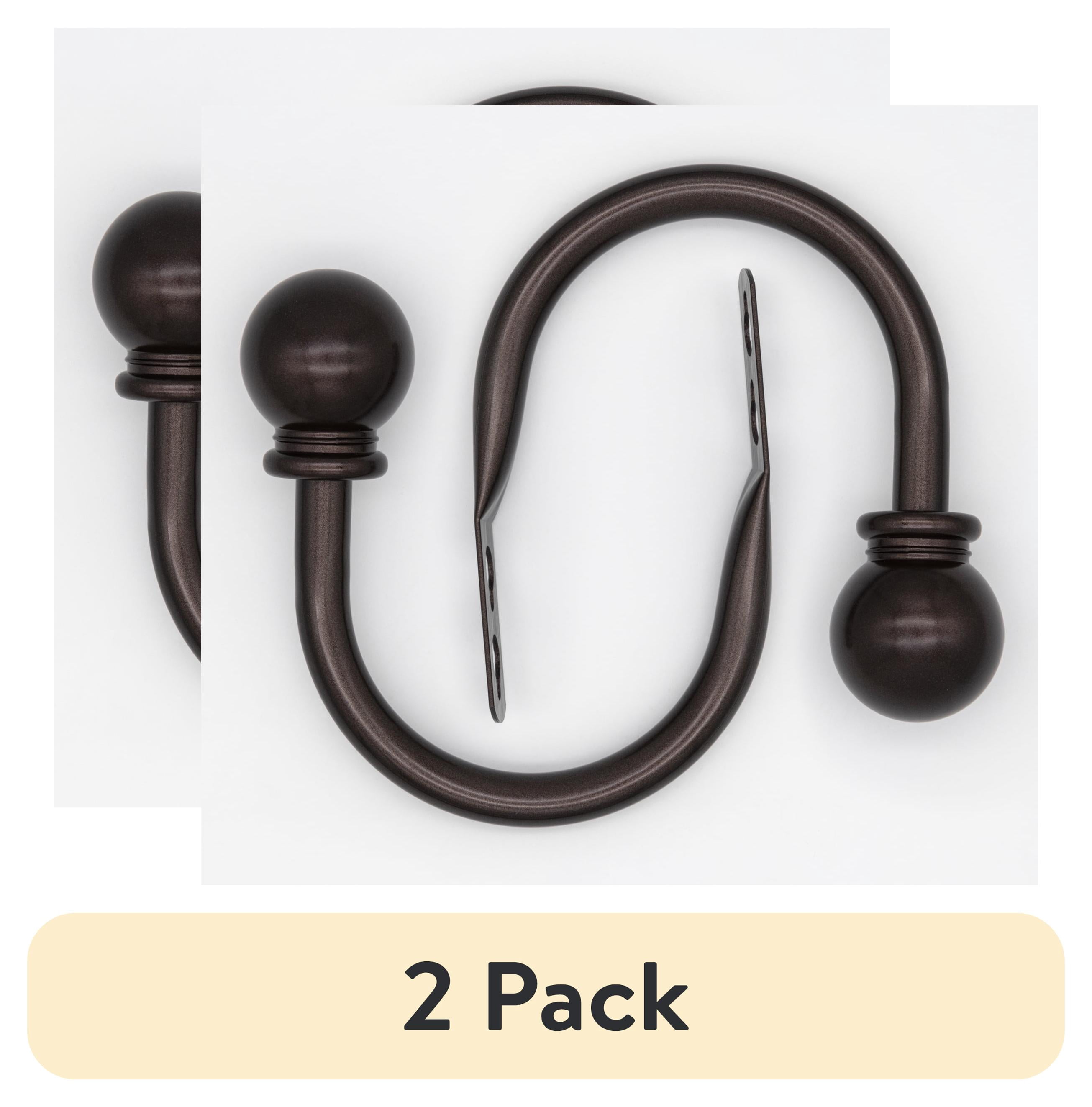 (2 pack) Mainstays Bronze Ball Curtain Rod Holdbacks (2 Count)