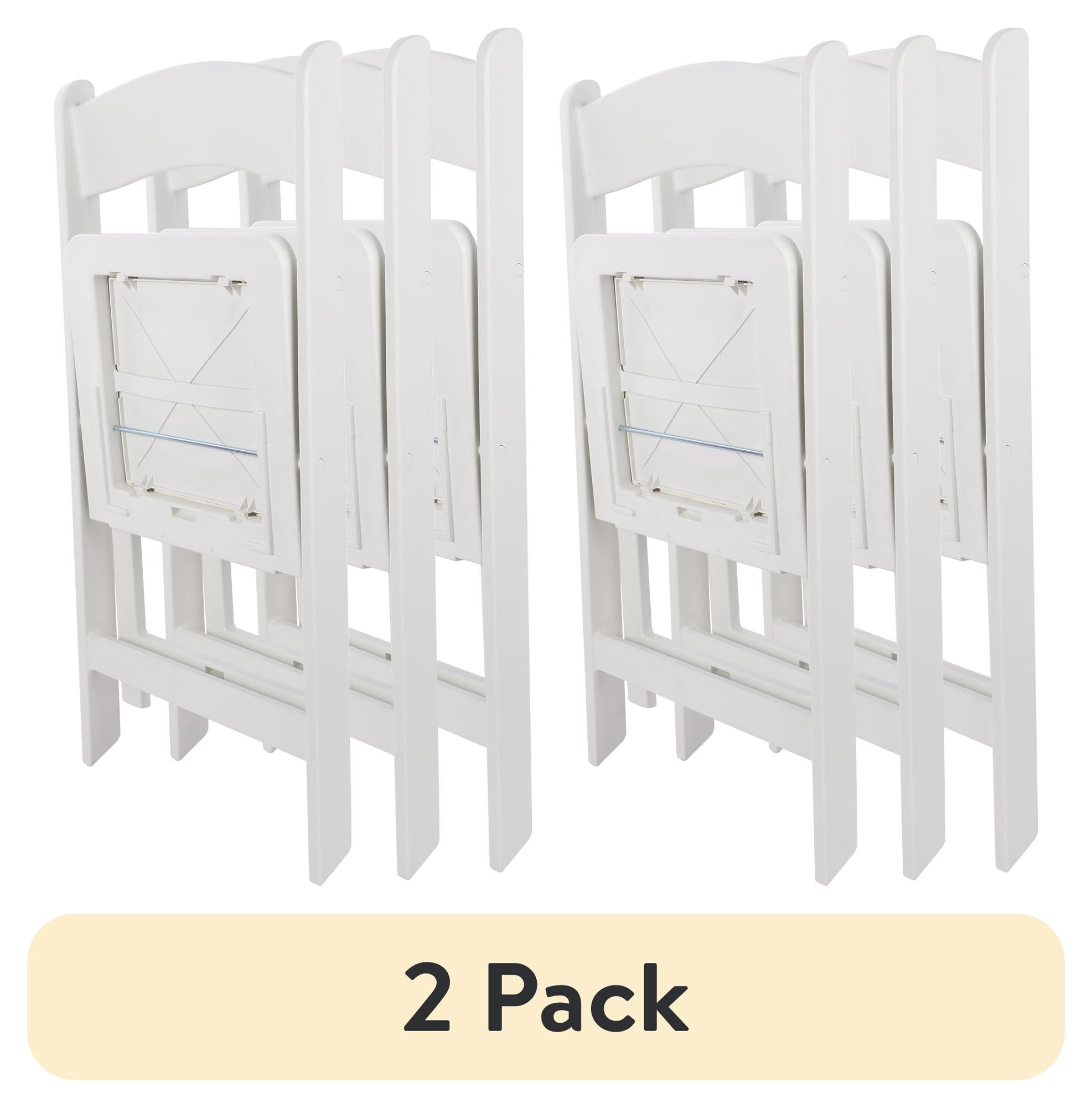 (8 pack) Mainstays Banquet Padded Resin Folding Chair, White (Set of 4)