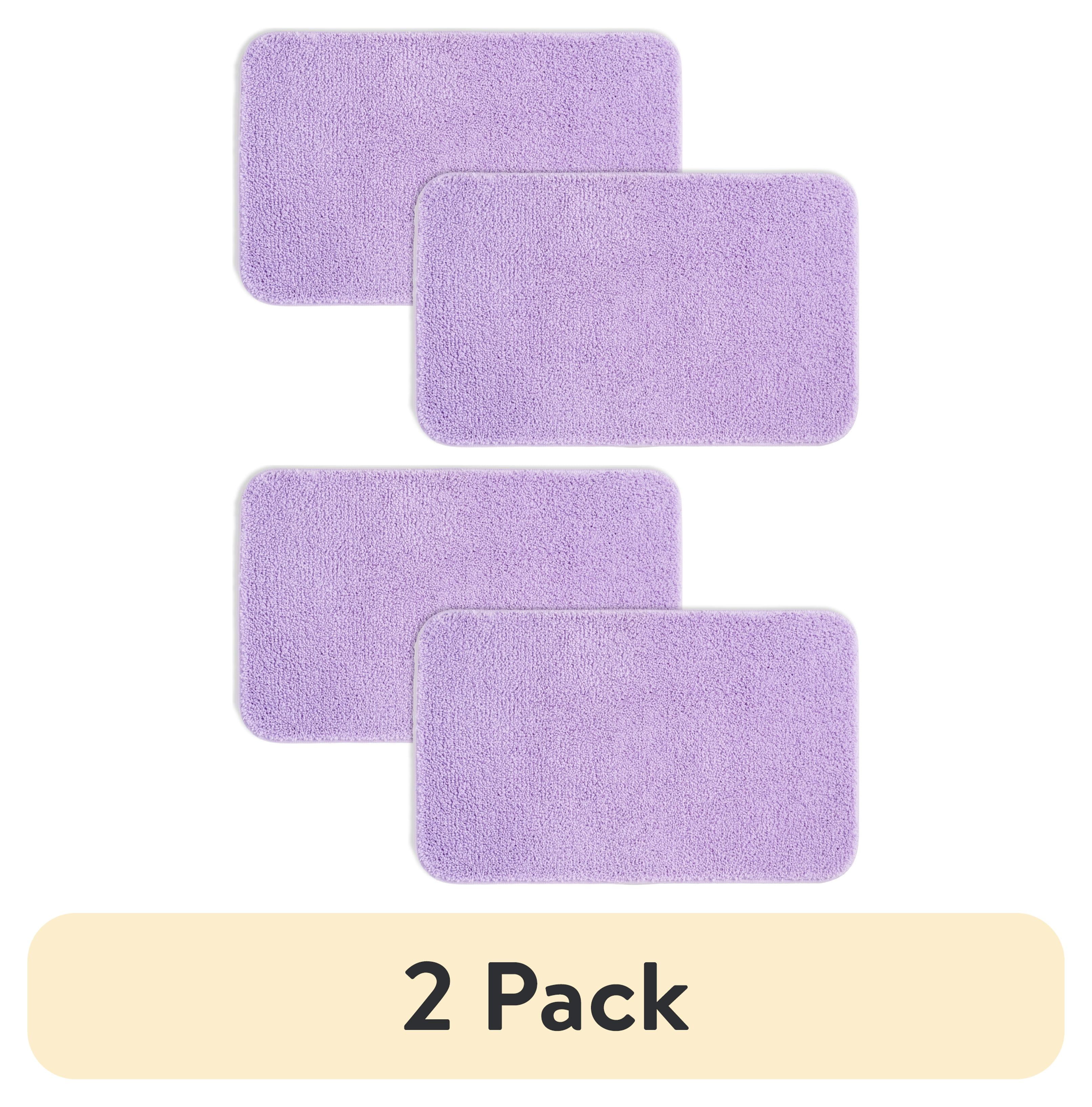 Polyester Bath Rug (2 pack) Mainstays Basic 2-Piece Polyester Bath Rug Set, Lavender, 20 ...
