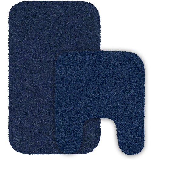2 pack Mainstays Basic Bath Rug Set, 19.5" x 22" Contour & 19.5" x 32", Royal Spice