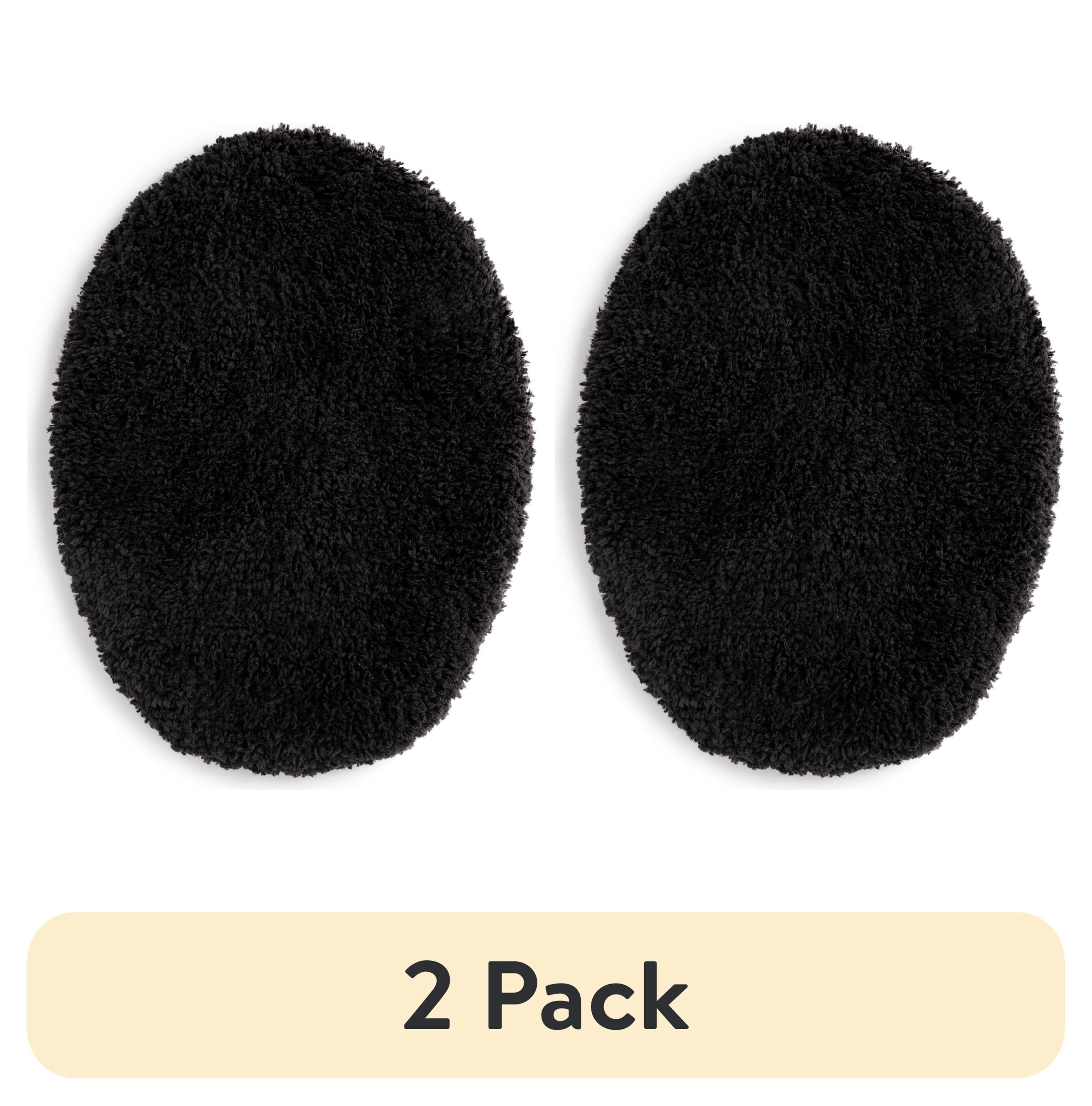  2 pack mainstays basic polyester 19 x 22 toilet lid cover black