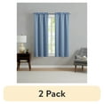 thumbnail image 1 of (2 pack) Mainstays Solid Blue Quartz Room Darkening Rod Pocket Panel Pair, 30" x 63", 1 of 8