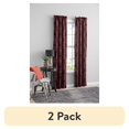 thumbnail image 1 of (2 pack) Mainstays Blackout Curtain Panel Pair, Set of 2, Medallion Brick Red, 30"W x 84"L, 1 of 8
