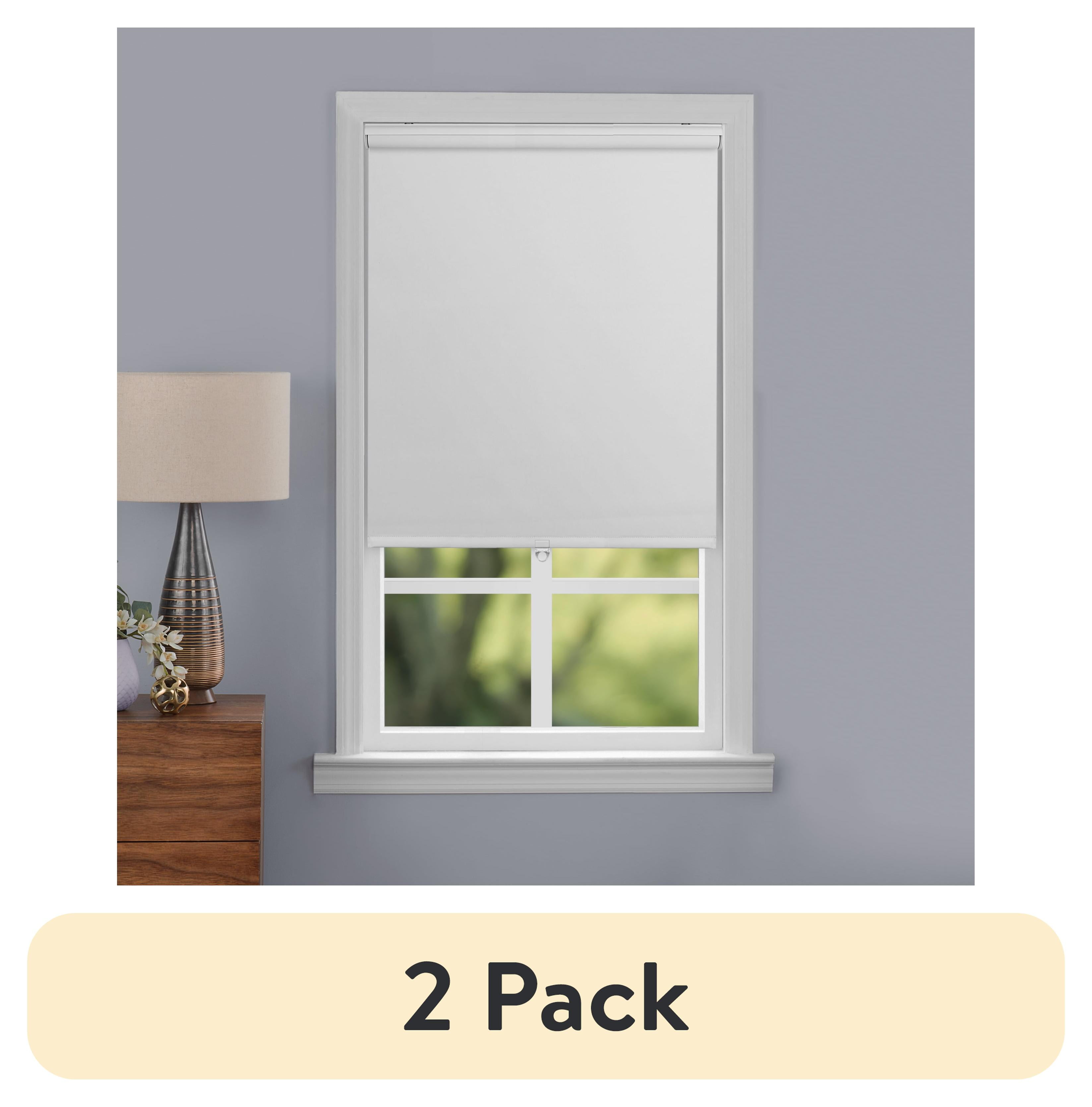 (2 pack) Mainstays Blackout Slow Release Roller Shade, 1-Piece, White, 32" W x 72" L