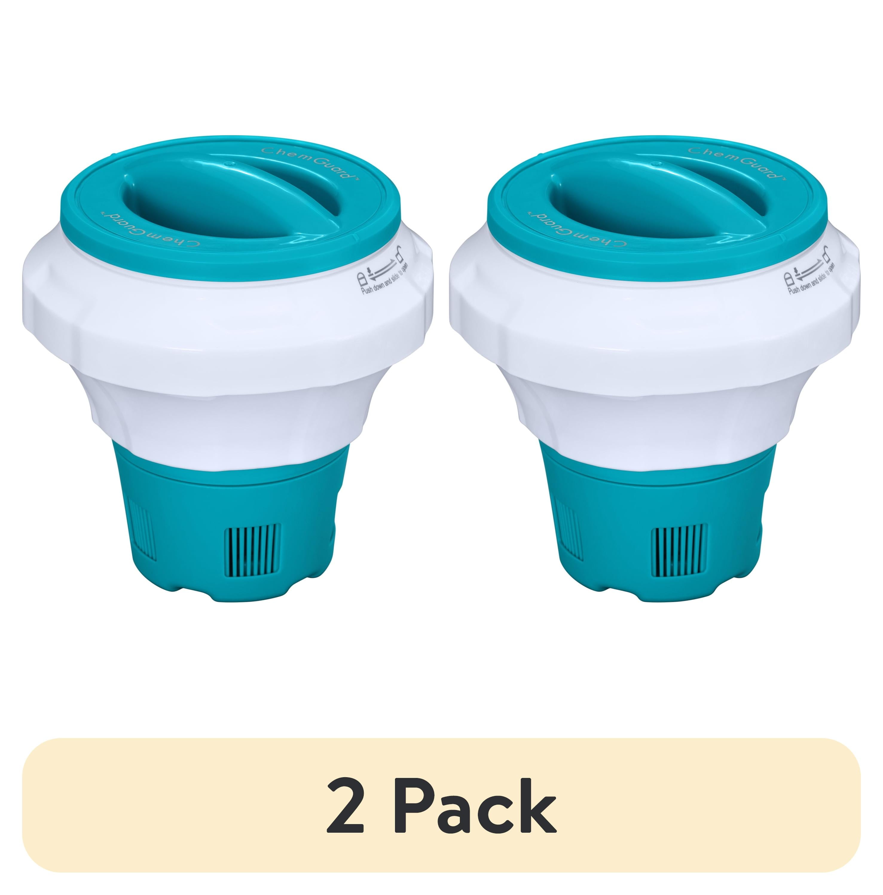 (2 pack) Mainstays Blue Floating Collapsible Pool Chlorine Dispenser for 3" Tablets, 6.9" x 6.9" x 7.3"