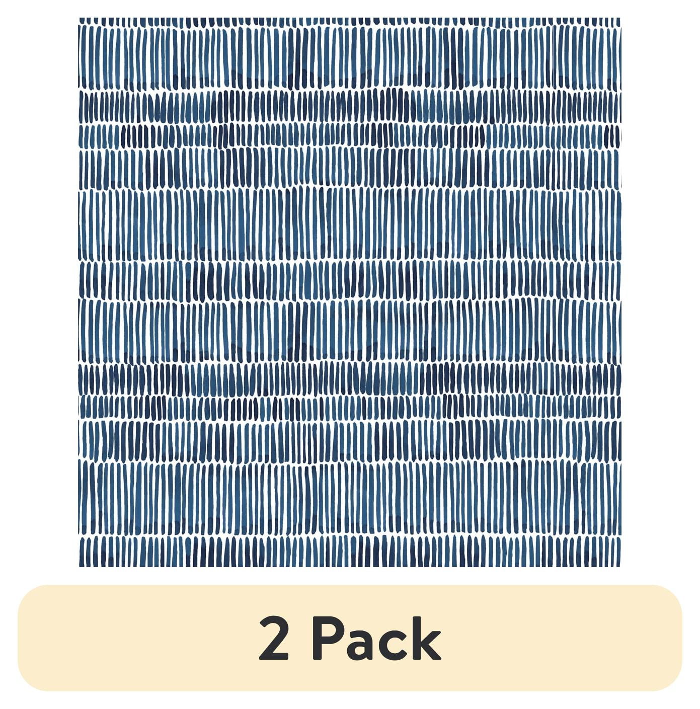 (2 pack) Mainstays Blue Sketched Lines, Peel and Stick Wallpaper 13.35 Sq. Ft.