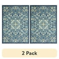 thumbnail image 1 of (2 pack) Mainstays Bright Persian Medallion Blue Multicolor Indoor Area Rug, 5'x7', 1 of 8