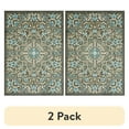 thumbnail image 1 of (2 pack) Mainstays Bright Persian Medallion Gray Blue Indoor Area Rug, 4'x5'4", 1 of 9