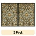 thumbnail image 1 of (2 pack) Mainstays Bright Persian Medallion Rust Multicolor Indoor Area Rug, 7' x 10', 1 of 8