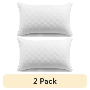 (2 pack) Mainstays Brushed Microfiber Foam Cluster King Bed Pillow, Antimicrobial
