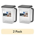 thumbnail image 1 of (2 pack) Mainstays Bulk Canister Holds 46 Cups - Dark Gray Lid and Handle, Food Storage Container (1 Each) 11.55" x 7.8" x 13.25", 1 of 7