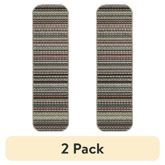 (2 pack) Mainstays Carnival Stripe Polypropylene Assorted Multi Colors Indoor Area Rug, 20" x 54"