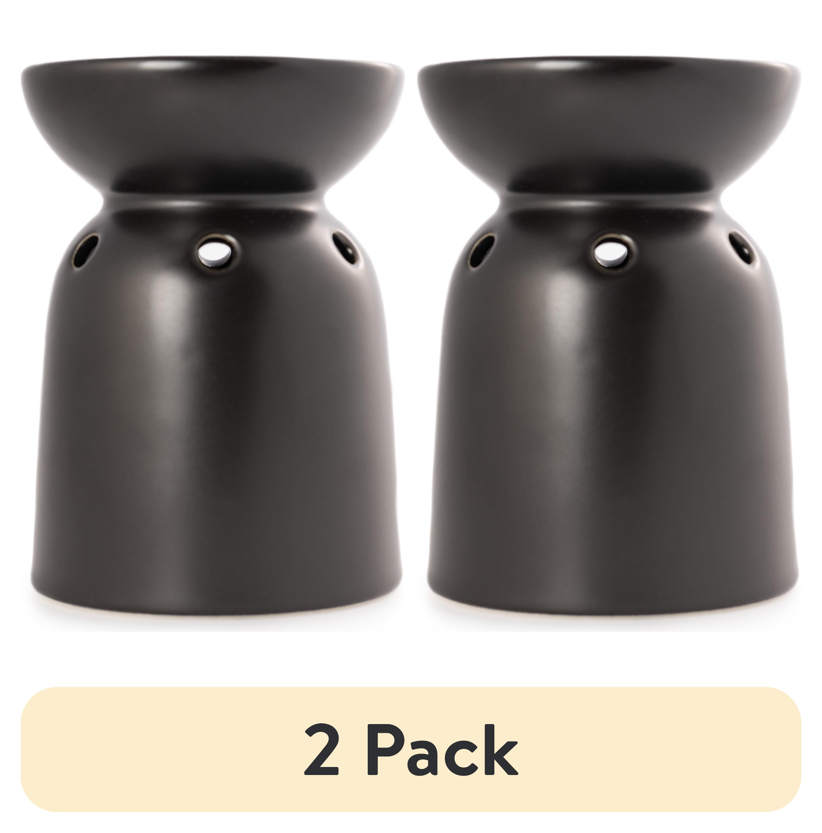 (2 pack) Mainstays Ceramic Tealight Warmer, Black, 1 Pc