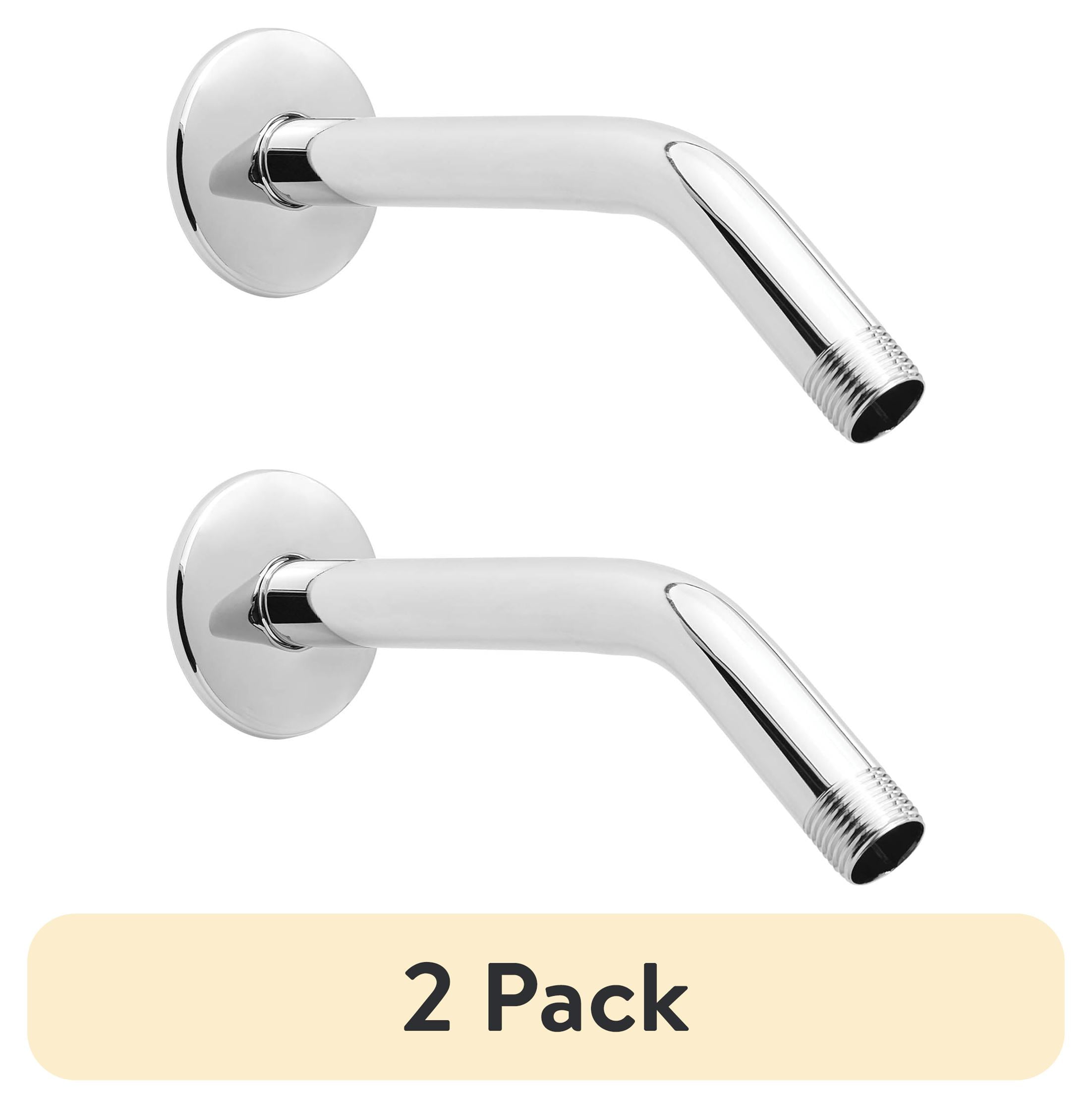 (2 pack) Mainstays 8 in Chrome Shower Arm with Flange