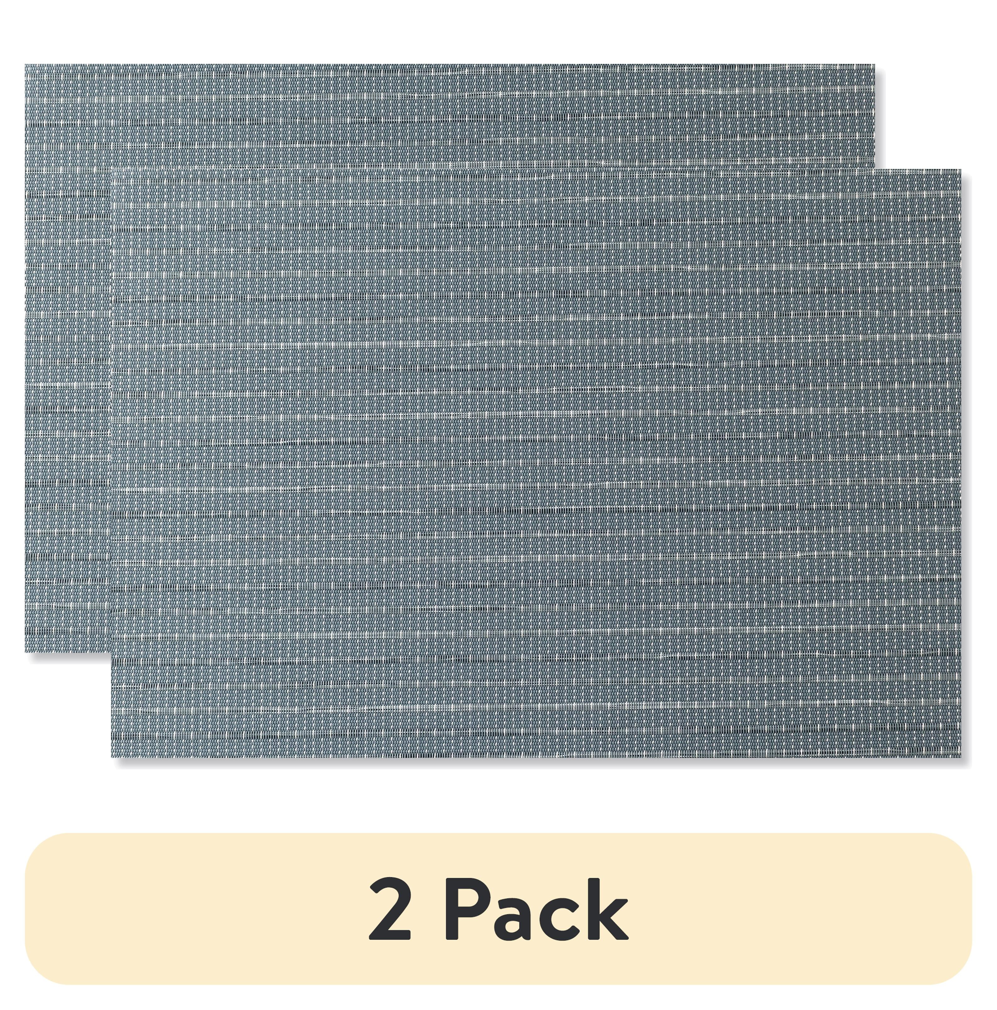 (2 pack) Mainstays Ciclo Woven Vinyl Table Placemat Storm 13" x 18"