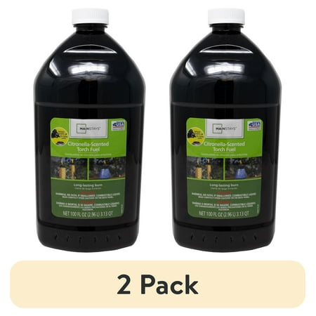 (2 pack) Mainstays Citronella-Scented Clear Torch Fuel for Outdoor Torch, 100fl oz
