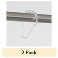 thumbnail image 1 of (2 pack) Mainstays Clear Easy Glide Rollerball Plastic Shower Curtain Rings, Set of 12, 1 of 6
