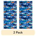 thumbnail image 1 of (2 pack) Mainstays Cotton Blend Multi-color Shark Camo Beach Towel, 28" x 60", 1 of 7